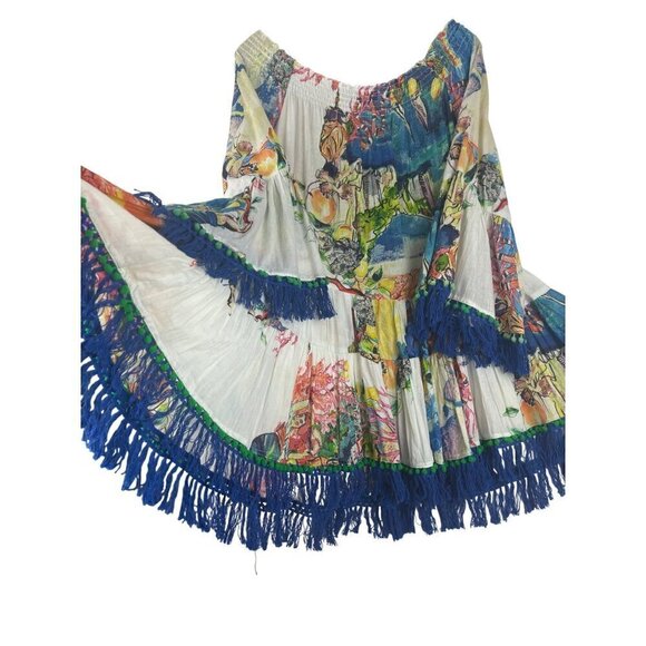 Antica Santoria women's flouncy top one size beautiful colors vacation cruise - Picture 4 of 16